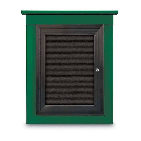United Visual Products Sliding Glass Enclosed Letterboard, 72"x4 UV9008ACS-BLACK-BURGUNVL - main